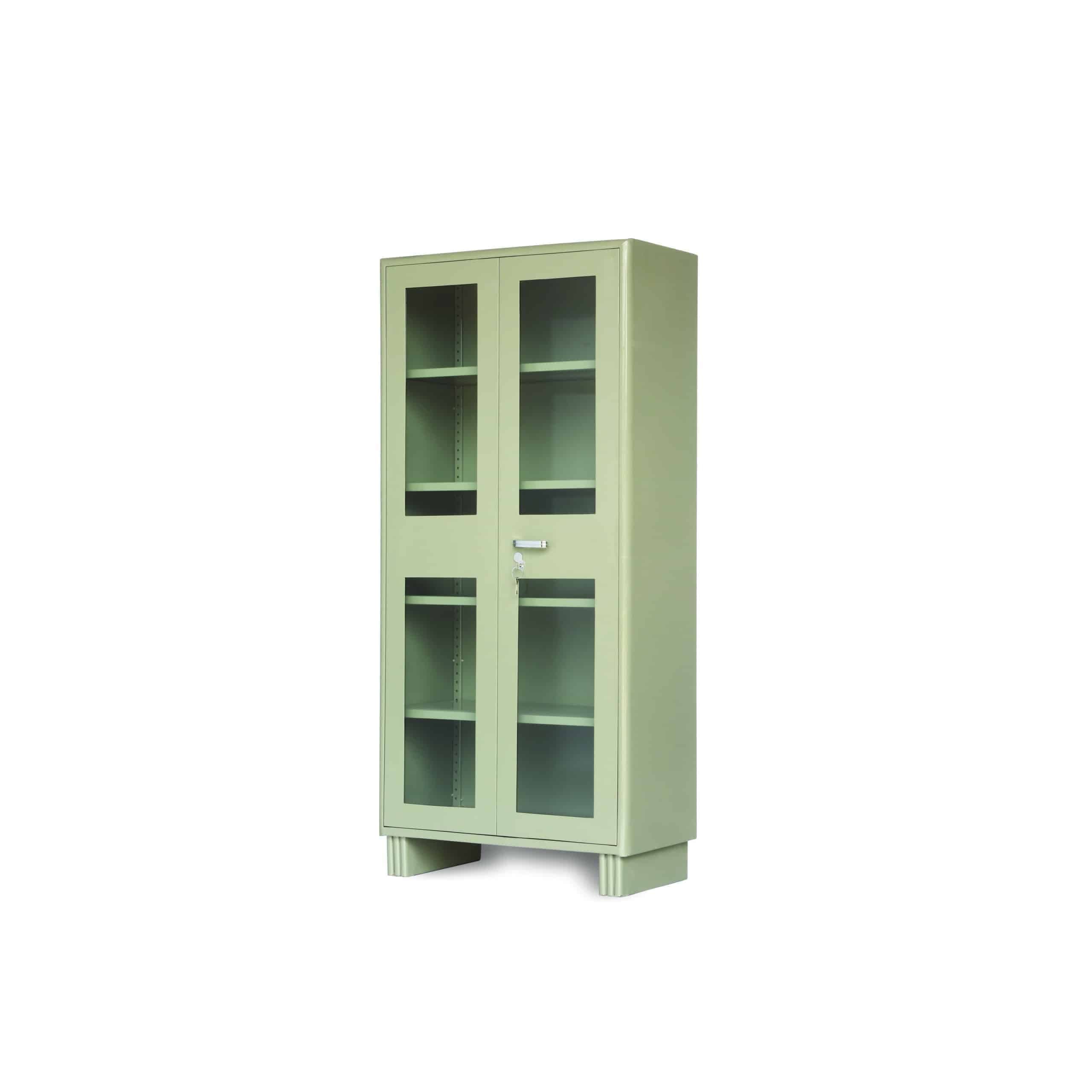 (LGC - 01) - Steel Cupboard Glass Door - 4 Compartments
