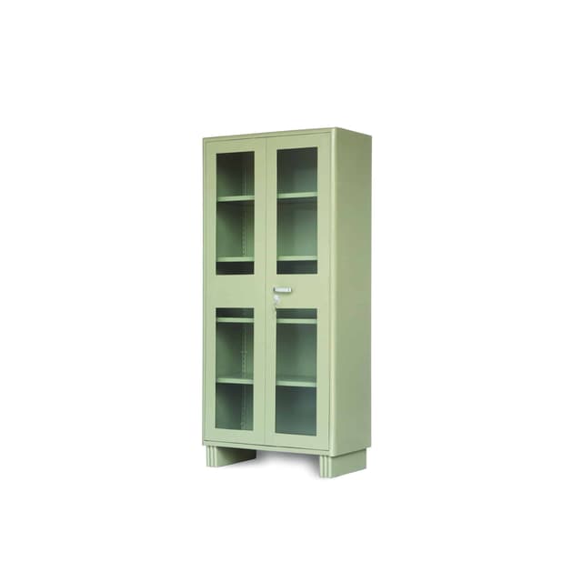 (LGC - 01) - Steel Cupboard Glass Door - 4 Compartments