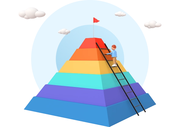Growth pyramid illustration